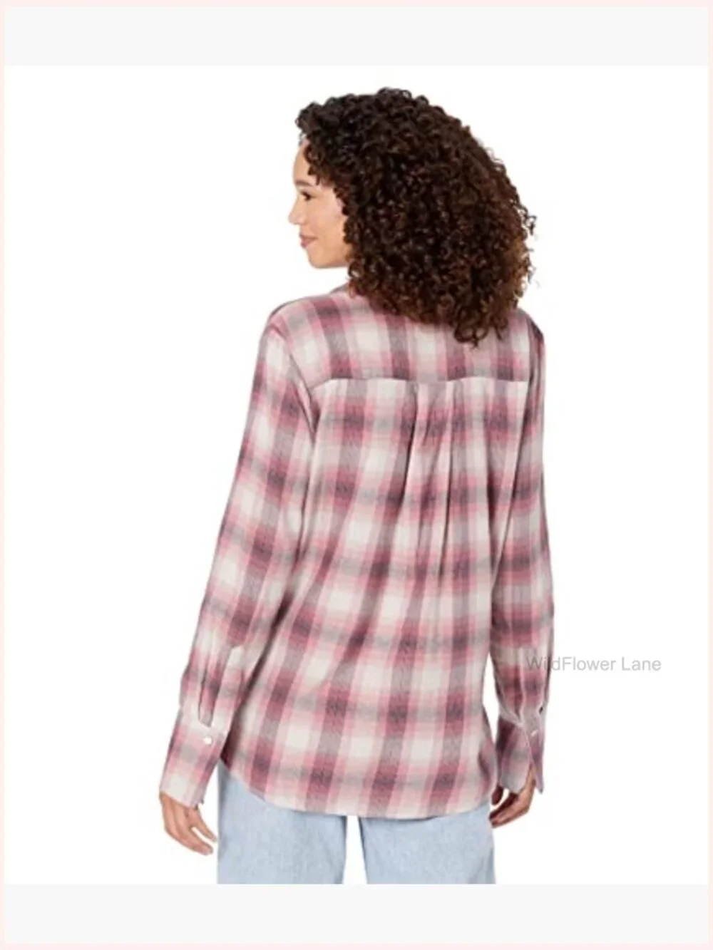 Classic Button Down Shirt Cozy Plaid Long Sleeve Collared Regular Fit, Camping